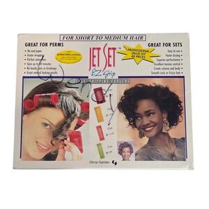 Jet Set EZ GRIP Olivia Garden Self Gripping Curlers Short Medium Hair 48 pcs NOS